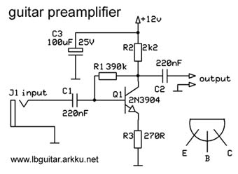 simple guitar preamp